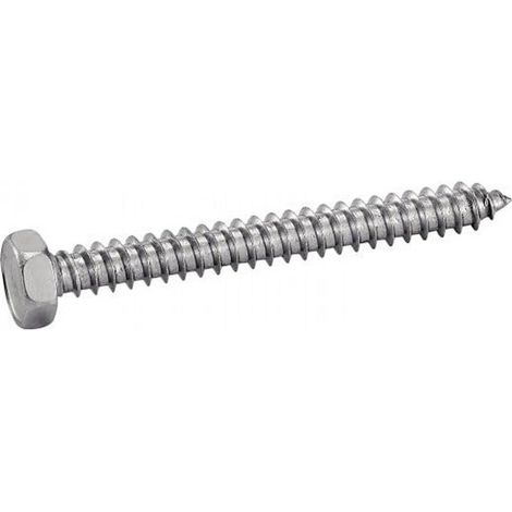 200 Vis à Tôle Tête Hexagonale Bout Pointu 3.5 x 32 mm - DIN 7976 - ISO 1479 - NFE25-662 - UNI 6949 - Inox A2 - D-Work