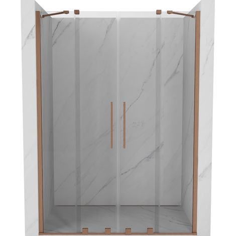 Mexen Velar Duo porte de douche coulissantes 150 cm, transparent, cuivre brossé - 871-150-000-02-65 (1/5)