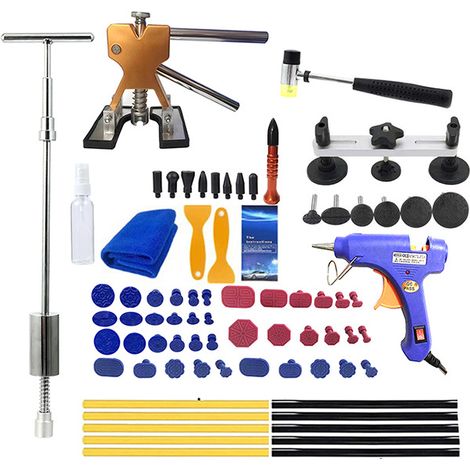 Herramienta para reparar abolladuras de coche, extractor de chapa, kit de reparación de abolladuras, daños por granizo (1/4)