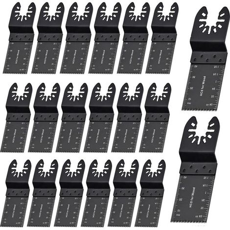 Lot de 20 lames de scie oscillantes universelles à dégagement rapide de 35 mm pour DeWalt, Bosch, Fein, Makita, Multimaster et Dremel (1/5)