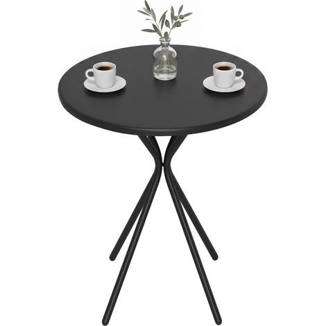 Table jardin ronde Ø60 cm, structure acier, conception soignée (1/5)