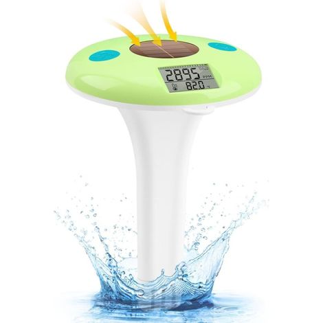 Schwimmender Salzgehaltsmesser und Thermometer für Pools, digitales Salinometer für Salzwasserpools, Whirlpools, Spas und Teiche, präzise Temperatur- und Salzgehaltsmessung (1/5)