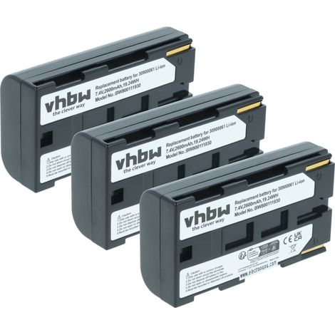 vhbw 3x Akku kompatibel mit Canon Vistura XL1S, XL1, XL2, XM2, XM1, XV1, XH G1, XH A1 Kamera (2600 mAh, 7,2 V, Li-Ion) (1/5)
