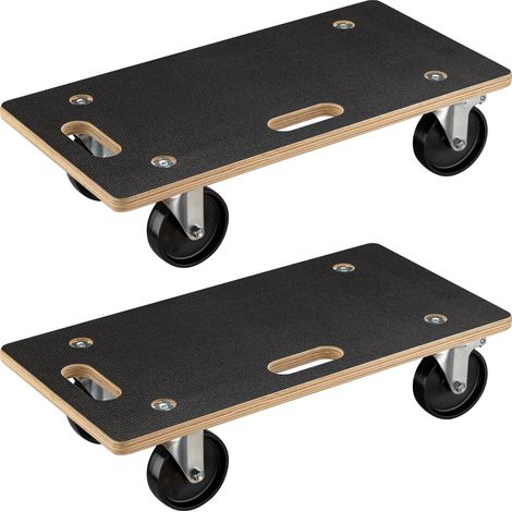 Wiltec Sottovaso con ruote, Set due carrellini di trasporto rettangolari 575 x 290 x 144 mm, Carrello Portavaso, Spostavaso (1/5)