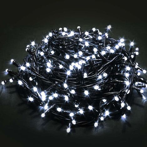 Catena Luminosa 1000 LED Luci Albero Natale Lucciole Bianco Freddo Esterno 24V (1/4)