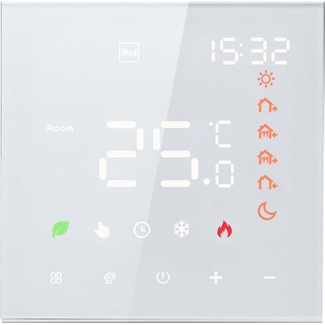 Thermostat intelligent pour chauffage au sol – Écran tactile LCD programmable 3 A, contrôle précis de la température de l’eau (1/5)