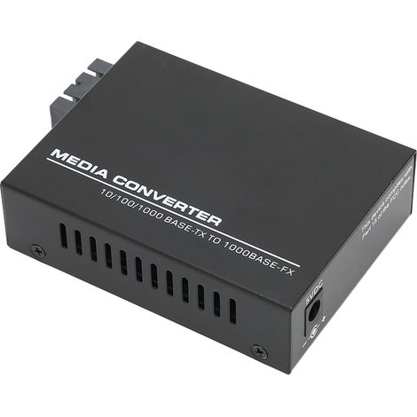 Convertisseur de média fibre optique Gigabit Ethernet 1000Base-T vers fibre SC monomode, 10/100/1000 Mbps, alimentation 100-240V avec prise UE, pour réseau domestique.