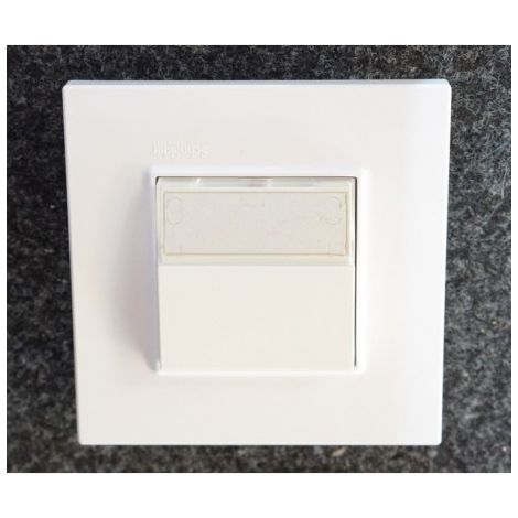 Poussoir porte-étiquette lumineux 16A 1NO encastré complet avec support et plaque ALTIRA SCHNEIDER ALB45062-P