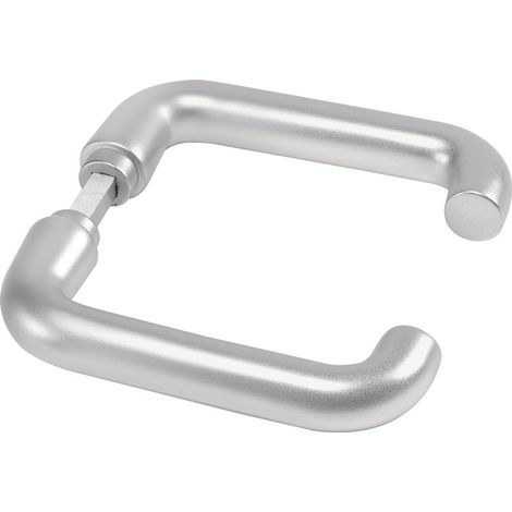 Türdrückerpaar 475 Leichtmetall 105 ohne Rosetten Vierkant 8 mm