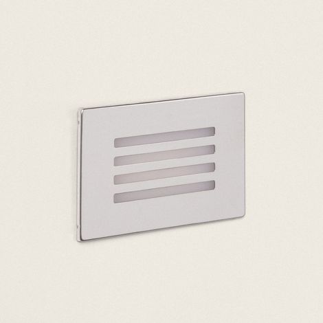 Baliza Exterior LED 3W Empotrable Pared Elis Plateado