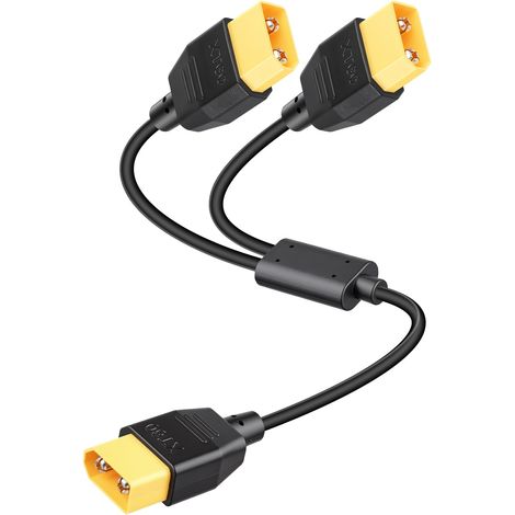 Câble adaptateur en Y 20 AWG 6 A XT60 mâle vers 2 mâles (1/5)