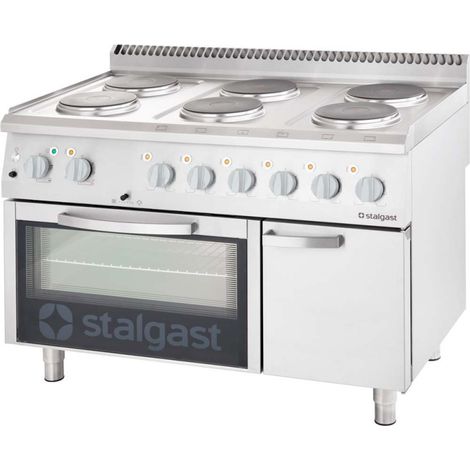 Cuisinière électrique 6 plaques avec four électrique 15,6+7 kW - Stalgast (1/5)