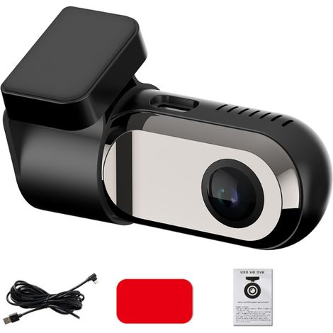 Cámara USB para salpicadero de coche, navegación, grabadora de vídeo, rotación de 360°, ADAS, ángulo de visión de 140°, visión nocturna, grabación en bucle. (1/5)