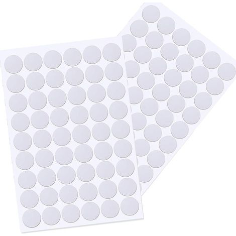 Diamètre 21mm,108 Pièces Cache Vis, Blanc, Adhesif,Vis Trou Autocollants, Meuble,pour Armoires,Tiroir,Table (1/5)