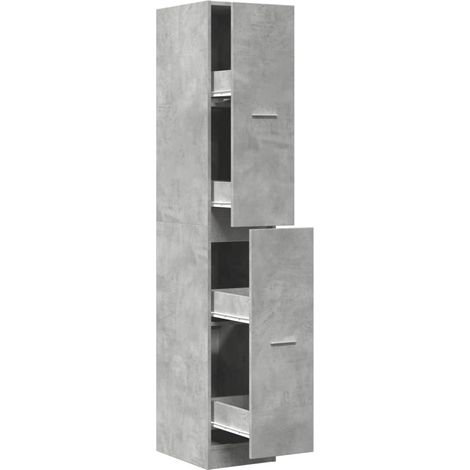 Maison Exclusive - Armadietto da Farmacia Grigio Cemento 30x41x174,5 cm Truciolato