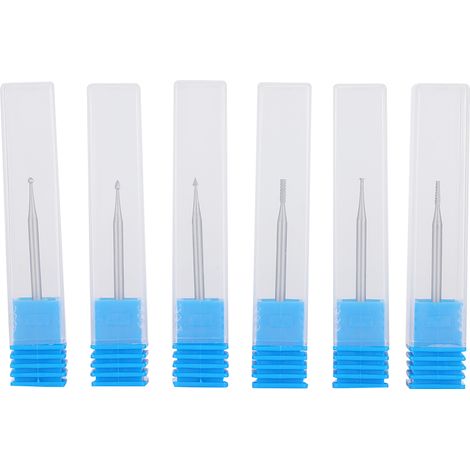 Lot de 6 forets en acier tungstène pour manucure, embouts de fraisage électrique de 1,4 mm (1/5)