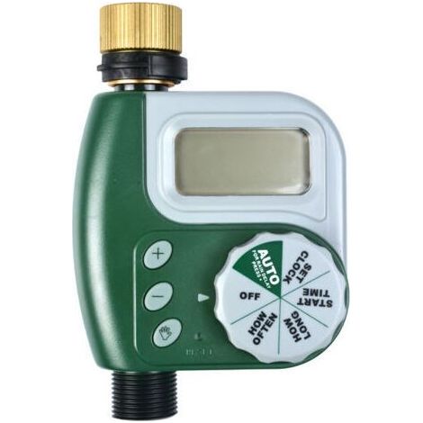 Programmateur d'Arrosage Minuterie d'Arrosage Automatique Minuterie d'Irrigation pour Arroseur Contrôleur de Système d'arrosage avec Affichage LED pour Balcon et Terrasse Jardin Ferme Pelouse Fleur (1/4)