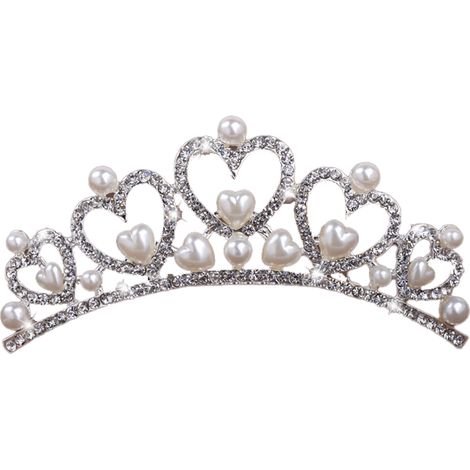 Headband Couronne - Couronne De Mariée Avec Peigne En Alliage Et Strass - Pour Cérémonie Nuptiale Fête Formelle Ou Occasion Spéciale - 1 Pièce (1/5)