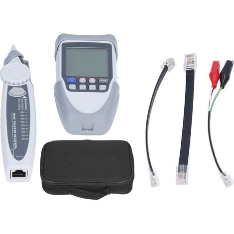Network cable tester, analog-to-digital PoE Ethernet wire tracer tool with LCD screen (1/5)