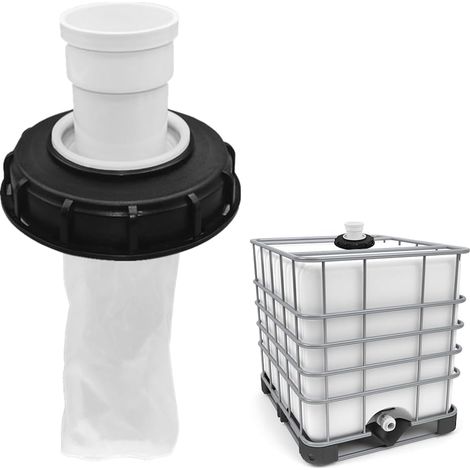 1 Filtre Eau Pluie, Nylon DN 150, Couvercle 163 mm, Angle 180°, Pour Réservoir IBC