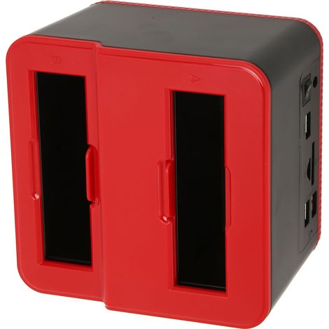 Station d'accueil pour disque dur externe SATA USB 3.0 vers SATA à double baie avec clonage hors ligne pour disques durs SATA HDD et SSD 2,5 et 3,5 pouces, prise UE (disque dur non inclus). (1/5)