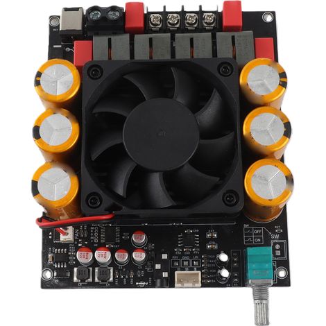 Carte d'amplification TPA3255 600 W + 600 W à haute puissance, avec système de dissipation thermique intelligent et mécanisme de protection pour applications audio professionnelles et audiophiles ZK-6 (1/3)