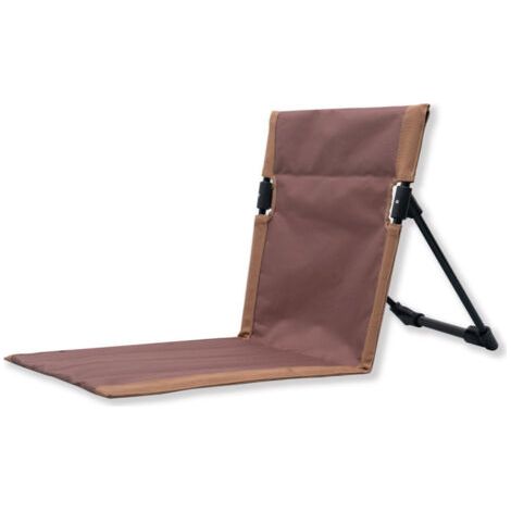 QORVA-Chaise pliante 39,5 x 38,5 x 41,5 cm en tube d'acier marron avec dossier, idéale pour un pique-nique sur la plage ou sur la pelouse, 1 pièce (1/5)