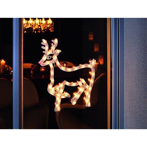 [GEBRAUCHT] B-Ware Konstsmide 2174 010 Led Fensterbild Eek A Rentier Warm Weiß Led