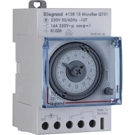 [NEUWERTIG] B-Ware Legrand Hutschienen Zeitschaltuhr Timer Micro Rex Qt31 Analog Tagesprogramm 230 V
