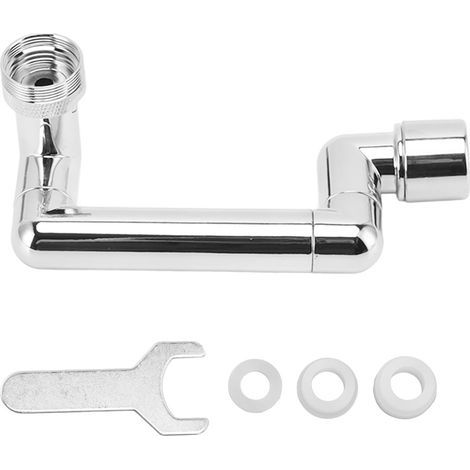 Extensión telescópica giratoria para grifo en cobre cromado y ABS, extensión para grifo de fregadero de cocina. (1/5)
