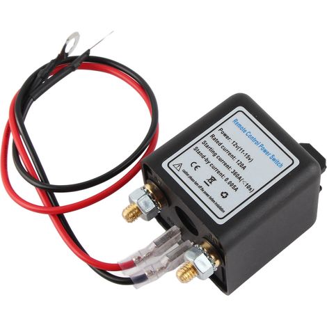 12V 120A Autobatterie-Trennschalter, Schutzschalter mit Fernbedienung, Kupferanschluss, Not-Aus für Fahrzeug. (1/5)
