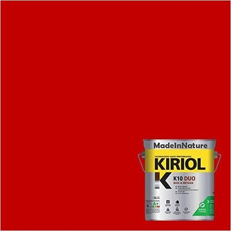 Peinture Métaux Antirouille, Sous couche et Finition, sur Fer, Acier, Galvanisé, même rouillés, très opacifiant - 0.75 litre - RAL 3020. (1/4)