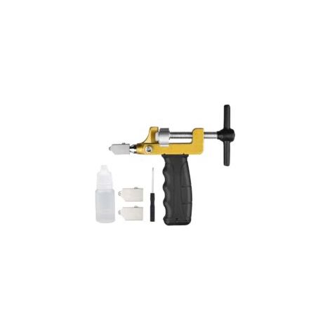 2-in-1 Glasfliesenschneider mit Ölloch, manuelles Werkzeug zum Schneiden von Glas, Spiegeln, Keramikfliesen und glasierten Fliesen (Typ A) - Crezuo