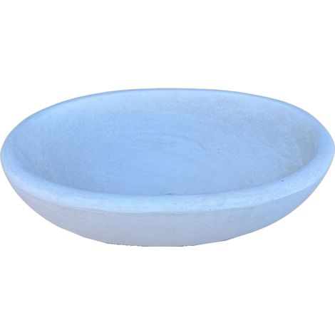 Pilozza lavabo ovale cemento calcestruzzo l.60xp.40xh.20 cm bianca serie ostuni (1/5)