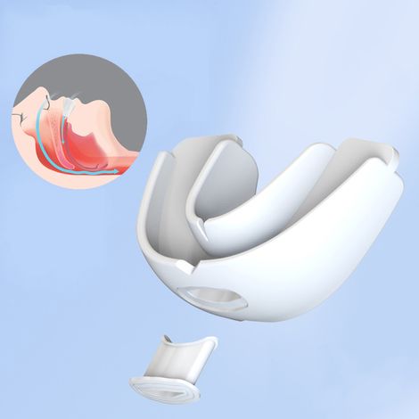 Dispositivo antirronquidos para hombres, protector bucal, ayuda a mejorar la respiración y a combatir la apnea del sueño. (1/5)