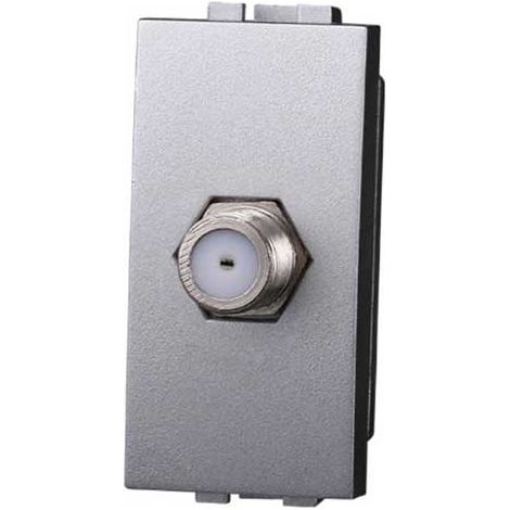 Presa TV SAT A Vite Satellitare Tipo F Colore GRIGIO Compatibile Con Bticino Living International