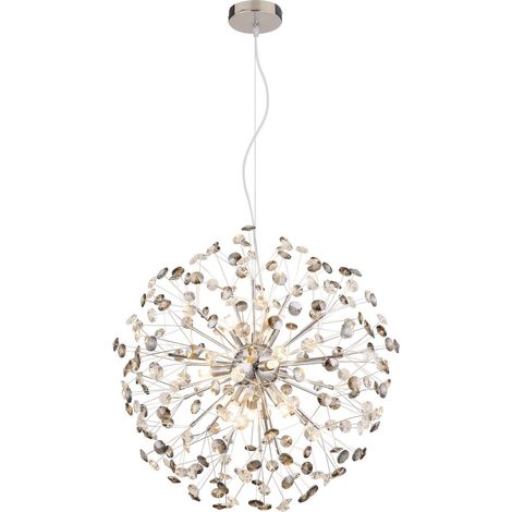 Globo - lámpara colgante - KATRINA - cromo - vidrio - Ø 60cm - G9 (1/5)