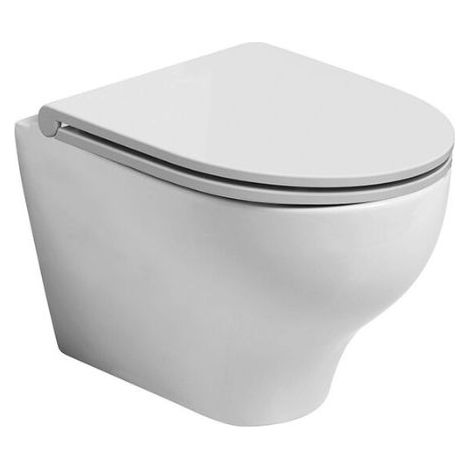 WC Azzurra Pratica Sospeso Senza Brida 53x35,5 bianco (1/2)