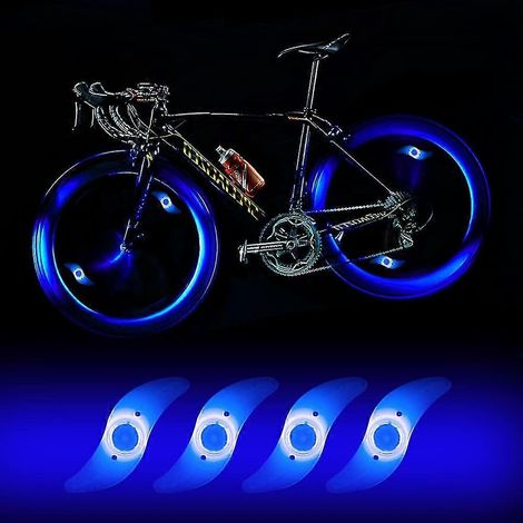 X-förmige LED-Fahrradspeichenleuchte, wasserdicht, mit 3 Blinkmodi, kompatibel mit Fahrrädern für Erwachsene und Kinder – Rot (1/5)