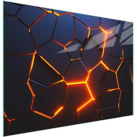 Planche à découper, couvre-plaque de cuisson, planche à découper en verre multicouche 30 x 22 cm Magma Black (1/5)