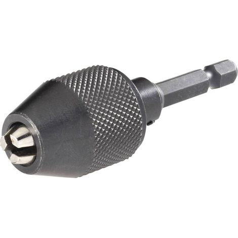 Mandrin de perceuse à serrage rapide 0,5-6,5 mm – Compatible outils 6,35 mm – Pour perçage précis dans bois dur et béton armé – Basetech (1/2)