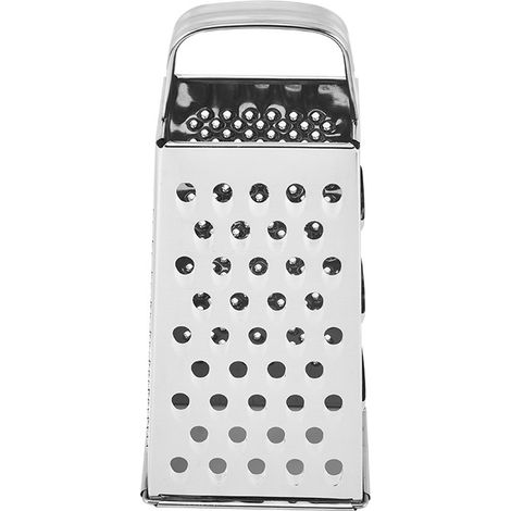 Diese 6-in-1-Reibe ist spülmaschinenfest und eignet sich zum Reiben verschiedener Zutaten. Ihre Abmessungen betragen 23,5 x 10,5 x 7,7 cm