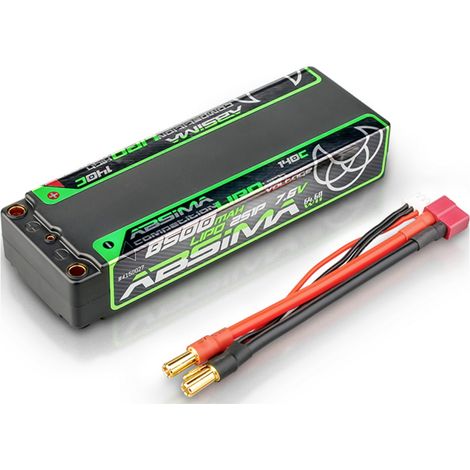 Absima Pack de batterie (LiPo) 7.6 V 8500 mAh Nombre de cellules: 2 140 C hardcase 5 mm, fiche T mâl