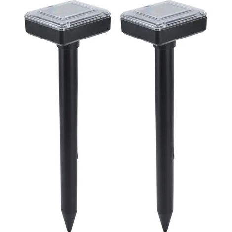 Répulsif solaire ultrasonique pour l'extérieur, 2 pièces, résistant à la pluie, pour souris, rongeurs, Rat, taupe, serpent (1/5)