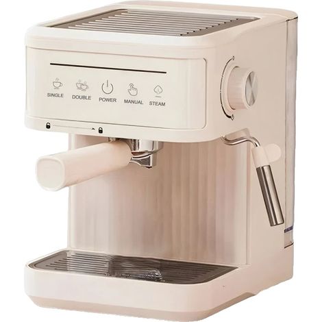Machine à café Espresso, pression de pompe de 20 bars, réservoir d'eau amovible, BLANC (1/2)