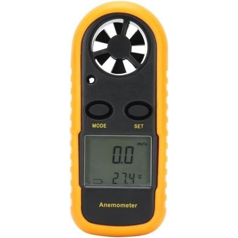 Tragbares digitales Taschenanemometer mit Temperaturanzeige