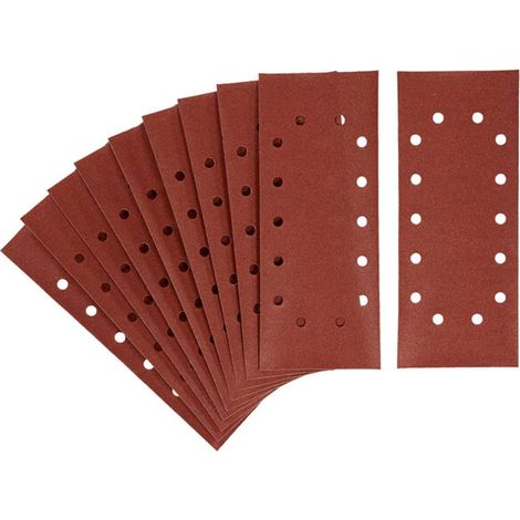 STANLEY-10 FOGLI ABRASIVI 115X280MM. 14FORI GRANA 150 (1/2)