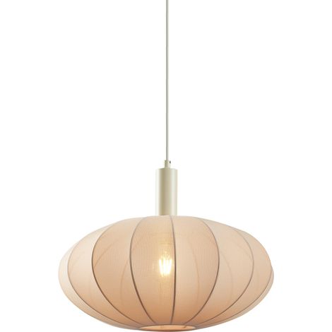 Japandi Pendant Lamp Beige with Fabric Shade - Bida (1/5)