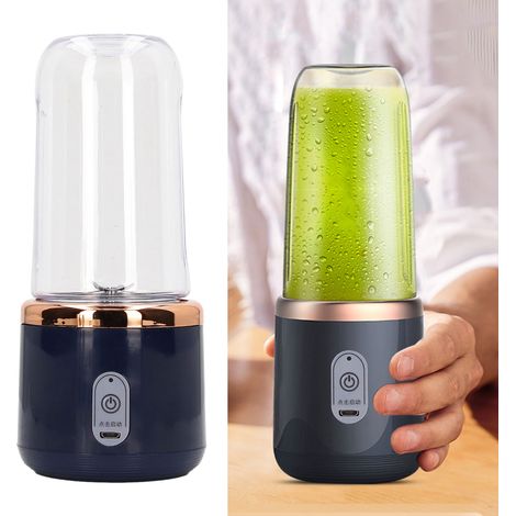 Minibatidora portátil, 400 ml, 6 cuchillas, 22.000 rpm, carga USB, PCTG, libre de BPA. (1/5)