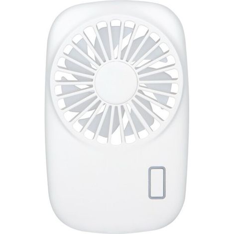 Powerful Mini Handheld Fan, Small, Personal, Portable, Adjustable Speed, USB Rechargeable, Cooling - White